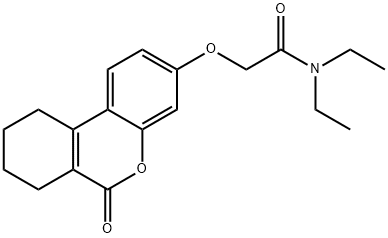 N,N-diethyl-2-[(6-oxo-7,8,9,10-tetrahydrobenzo[c]chromen-3-yl)oxy]acetamide Struktur