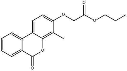 propyl 2-(4-methyl-6-oxobenzo[c]chromen-3-yl)oxyacetate Struktur