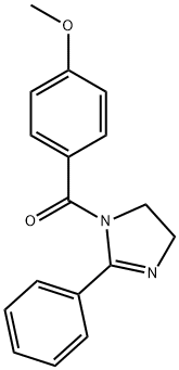 (4-methoxyphenyl)-(2-phenyl-4,5-dihydroimidazol-1-yl)methanone Struktur