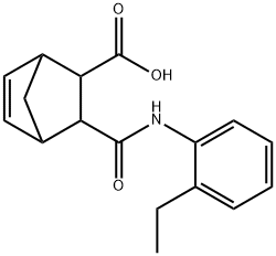 2-[(2-ethylphenyl)carbamoyl]bicyclo[2.2.1]hept-5-ene-3-carboxylic acid Struktur