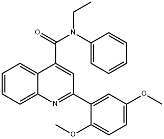 2-(2,5-dimethoxyphenyl)-N-ethyl-N-phenylquinoline-4-carboxamide Struktur