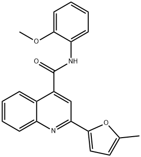 N-(2-methoxyphenyl)-2-(5-methylfuran-2-yl)quinoline-4-carboxamide Struktur