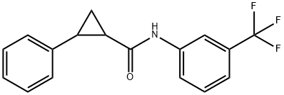 2-phenyl-N-[3-(trifluoromethyl)phenyl]cyclopropane-1-carboxamide Struktur