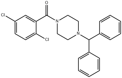 (4-benzhydrylpiperazin-1-yl)-(2,5-dichlorophenyl)methanone Struktur