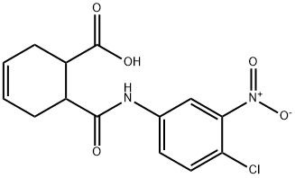 6-[(4-chloro-3-nitrophenyl)carbamoyl]cyclohex-3-ene-1-carboxylic acid Struktur