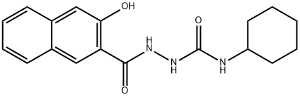 1-cyclohexyl-3-[(3-hydroxynaphthalene-2-carbonyl)amino]urea Struktur