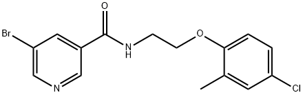 5-bromo-N-[2-(4-chloro-2-methylphenoxy)ethyl]pyridine-3-carboxamide Struktur