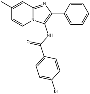 4-bromo-N-(7-methyl-2-phenylimidazo[1,2-a]pyridin-3-yl)benzamide Struktur