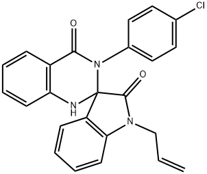 3-(4-chlorophenyl)-1'-prop-2-enylspiro[1H-quinazoline-2,3'-indole]-2',4-dione Struktur