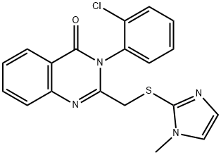 3-(2-chlorophenyl)-2-[(1-methylimidazol-2-yl)sulfanylmethyl]quinazolin-4-one Struktur