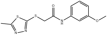 N-(3-methoxyphenyl)-2-[(5-methyl-1,3,4-thiadiazol-2-yl)sulfanyl]acetamide Struktur