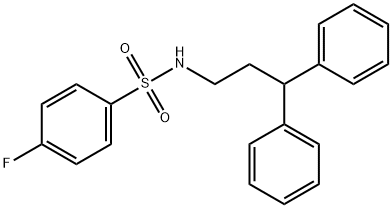 N-(3,3-diphenylpropyl)-4-fluorobenzenesulfonamide Struktur