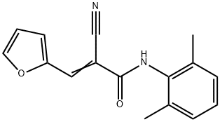 (Z)-2-cyano-N-(2,6-dimethylphenyl)-3-(furan-2-yl)prop-2-enamide Struktur