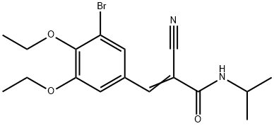 (E)-3-(3-bromo-4,5-diethoxyphenyl)-2-cyano-N-propan-2-ylprop-2-enamide Struktur