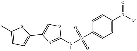 N-[4-(5-methylthiophen-2-yl)-1,3-thiazol-2-yl]-4-nitrobenzenesulfonamide Struktur