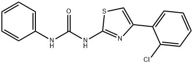 1-[4-(2-chlorophenyl)-1,3-thiazol-2-yl]-3-phenylurea Struktur