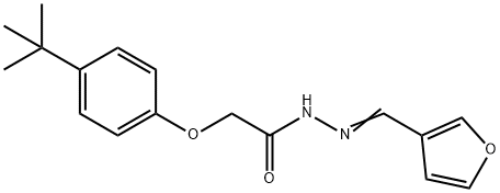 2-(4-tert-butylphenoxy)-N-[(E)-furan-3-ylmethylideneamino]acetamide Struktur