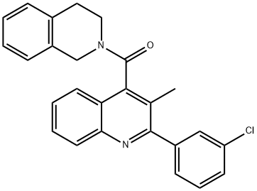 [2-(3-chlorophenyl)-3-methylquinolin-4-yl]-(3,4-dihydro-1H-isoquinolin-2-yl)methanone Struktur