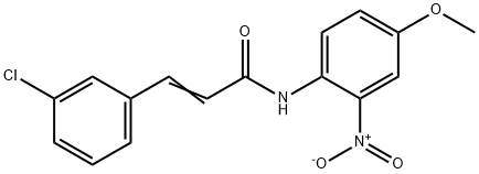 (E)-3-(3-chlorophenyl)-N-(4-methoxy-2-nitrophenyl)prop-2-enamide Struktur