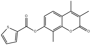 (3,4,8-trimethyl-2-oxochromen-7-yl) thiophene-2-carboxylate Struktur