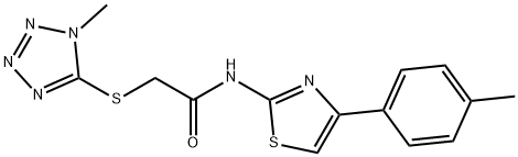 N-[4-(4-methylphenyl)-1,3-thiazol-2-yl]-2-(1-methyltetrazol-5-yl)sulfanylacetamide Struktur