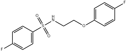 4-fluoro-N-[2-(4-fluorophenoxy)ethyl]benzenesulfonamide Struktur