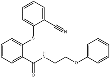 2-(2-cyanophenyl)sulfanyl-N-(2-phenoxyethyl)benzamide Struktur