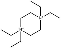 1,1,4,4-tetraethylpiperazine-1,4-diium Struktur