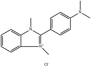 4-(1,3-dimethylbenzimidazol-3-ium-2-yl)-N,N-dimethylaniline chloride Struktur