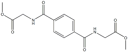 methyl 2-[[4-[(2-methoxy-2-oxoethyl)carbamoyl]benzoyl]amino]acetate Struktur