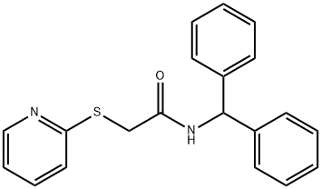 N-benzhydryl-2-pyridin-2-ylsulfanylacetamide Struktur