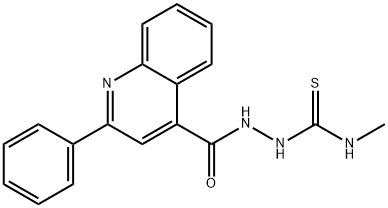 1-methyl-3-[(2-phenylquinoline-4-carbonyl)amino]thiourea Struktur