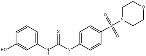 1-(3-hydroxyphenyl)-3-(4-morpholin-4-ylsulfonylphenyl)thiourea Struktur