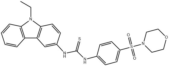 1-(9-ethylcarbazol-3-yl)-3-(4-morpholin-4-ylsulfonylphenyl)thiourea Struktur