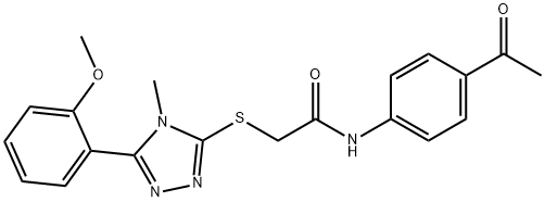 N-(4-acetylphenyl)-2-[[5-(2-methoxyphenyl)-4-methyl-1,2,4-triazol-3-yl]sulfanyl]acetamide Struktur