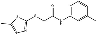 N-(3-methylphenyl)-2-[(5-methyl-1,3,4-thiadiazol-2-yl)sulfanyl]acetamide Struktur