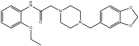 2-[4-(1,3-benzodioxol-5-ylmethyl)piperazin-1-yl]-N-(2-ethoxyphenyl)acetamide Struktur