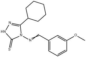 3-cyclohexyl-4-[(E)-(3-methoxyphenyl)methylideneamino]-1H-1,2,4-triazole-5-thione Struktur