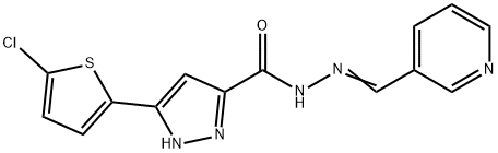 5-(5-chlorothiophen-2-yl)-N-[(E)-pyridin-3-ylmethylideneamino]-1H-pyrazole-3-carboxamide Struktur