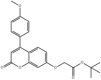 tert-butyl 2-[4-(4-methoxyphenyl)-2-oxochromen-7-yl]oxyacetate Struktur