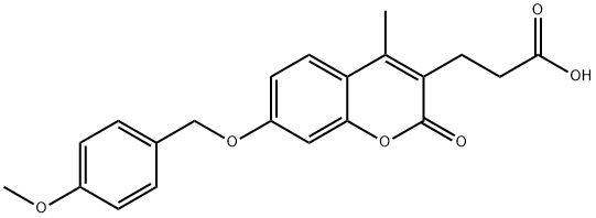 3-[7-[(4-methoxyphenyl)methoxy]-4-methyl-2-oxochromen-3-yl]propanoic acid Struktur