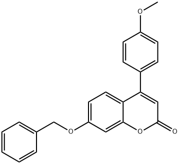 4-(4-methoxyphenyl)-7-phenylmethoxychromen-2-one Struktur