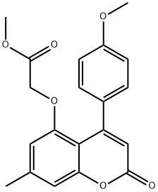 methyl 2-[4-(4-methoxyphenyl)-7-methyl-2-oxochromen-5-yl]oxyacetate Struktur