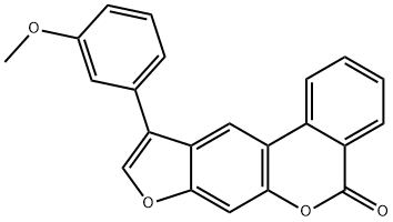 10-(3-methoxyphenyl)-[1]benzofuro[6,5-c]isochromen-5-one Struktur