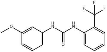 1-(3-methoxyphenyl)-3-[2-(trifluoromethyl)phenyl]urea Struktur