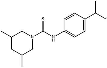 3,5-dimethyl-N-(4-propan-2-ylphenyl)piperidine-1-carbothioamide Struktur