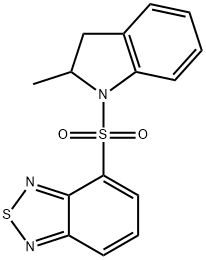 4-[(2-methyl-2,3-dihydroindol-1-yl)sulfonyl]-2,1,3-benzothiadiazole Struktur