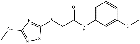 N-(3-methoxyphenyl)-2-[(3-methylsulfanyl-1,2,4-thiadiazol-5-yl)sulfanyl]acetamide Struktur