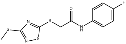 N-(4-fluorophenyl)-2-[(3-methylsulfanyl-1,2,4-thiadiazol-5-yl)sulfanyl]acetamide Struktur