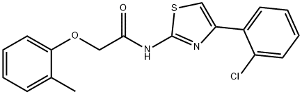 N-[4-(2-chlorophenyl)-1,3-thiazol-2-yl]-2-(2-methylphenoxy)acetamide Struktur